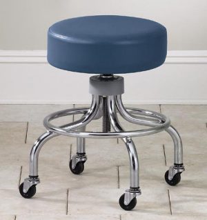 Value Series Chrome Base Stool with Round Foot Ring