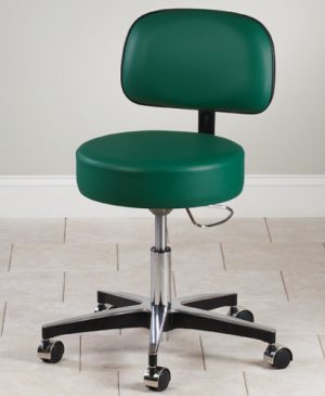 Mid Series 5-Leg Pneumatic Stool with Backrest with D-Lever