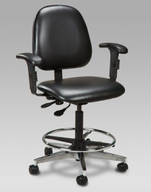 Lab Stool with Contour Seat and Backrest & Armrests