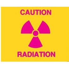 Large Radiation Caution Sign