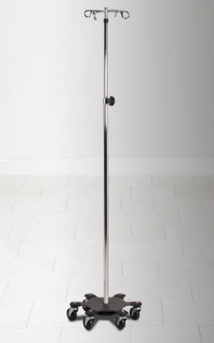 Six-Leg, Space Saver, Heavy Duty, 4-Hook Infusion Pump Stand