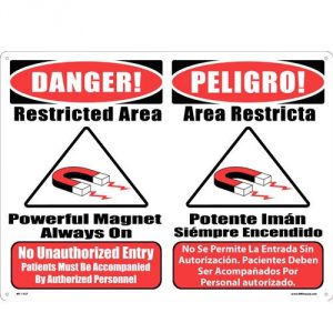 MRI Warning Sign - People Not Allowed Unattended