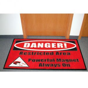 MRI Non-Magnetic Floor Mat  Warning Sign "Magnet Always On"
