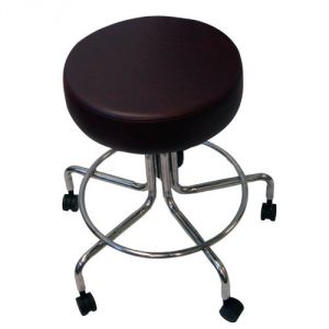 Non-Magnetic MRI Adjustable Stool, 22" to 28" - Burgundy