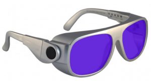 Dye Diode and HeNe Ruby Laser Safety Glasses - Model #66 - Silver