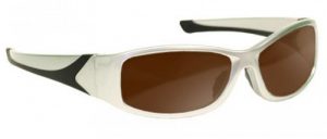 IPL Brown Contrast Enhancement Laser Safety Glasses - Model 808 - Silver