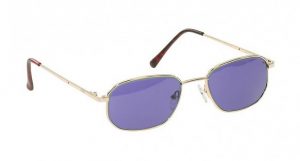 Economy Gold Metal Glassworking Safety Glasses - Polycarbonate Sodium Flare