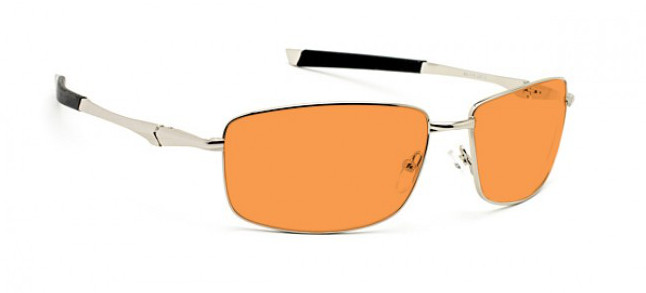 Green Beam Laser Strike Safety Glasses for Pilots / Police / Emergency Personnel - Model 116 - Silver