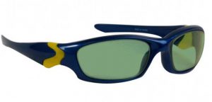 Model KD1 Kids Wrap-Around Glassworking Safety Glasses - Light Green Filter