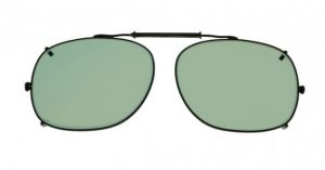 Square Clip-On Glassworking Safety Glasses - Light Green Filter