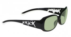 Model W200 Glassworking Safety Glasses - Light Green Filter - Black White