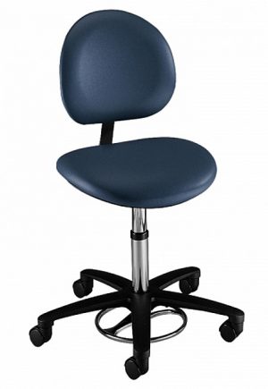 Foot-Operated Surgeon Stool with Back Rest - Model 21430
