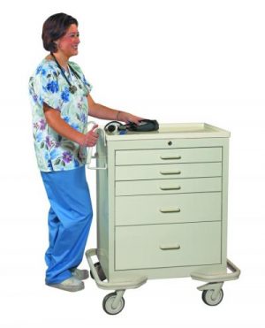 Anesthesia Crash Cart - Standard 5 Drawer - Locking