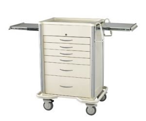 Select Series 6 Drawer Locking Anesthesia Cart - Key Lock