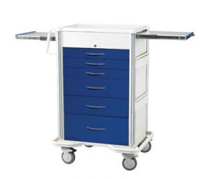 Select Series 6 Drawer Locking Anesthesia Cart - Key Lock