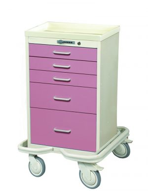Mini Medical Tower (5 Drawer Tower w/Push Button Lock)