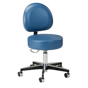5-Leg Pneumatic Stool with D-shaped Backrest